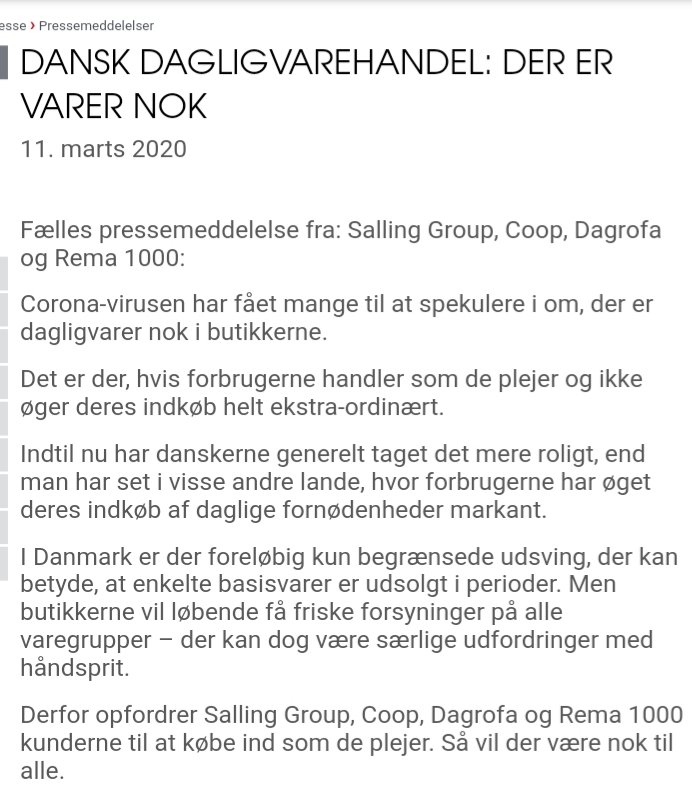 ForbrugerGuide's tweet photo. ForbrugerNyt: RT BDyrekilde: Der er varer nok.... hvis forbrugerne handler som de plejer, lyder det fra Salling, Coop, Dagrofa og Rema... #ropå #COVID19dk #dkpol https://t.co/a1woGBIrUw
