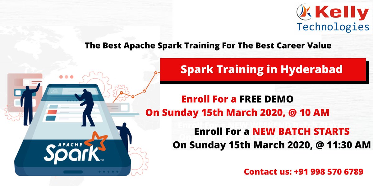 KellyTechno_adm's tweet image. Get enrolled now to avail #KellyTechnologies institutes free demo session scheduled on 15th March 2020, @ 10 AM Weekend Batch Starts On 11:30 AM in Hyd.
For Free Registration:
forms.gle/rwvRQc2r21aUD2…
For More:
bit.ly/2ICnaJF
#SparkTraining #SparkCourse #Hyderabad