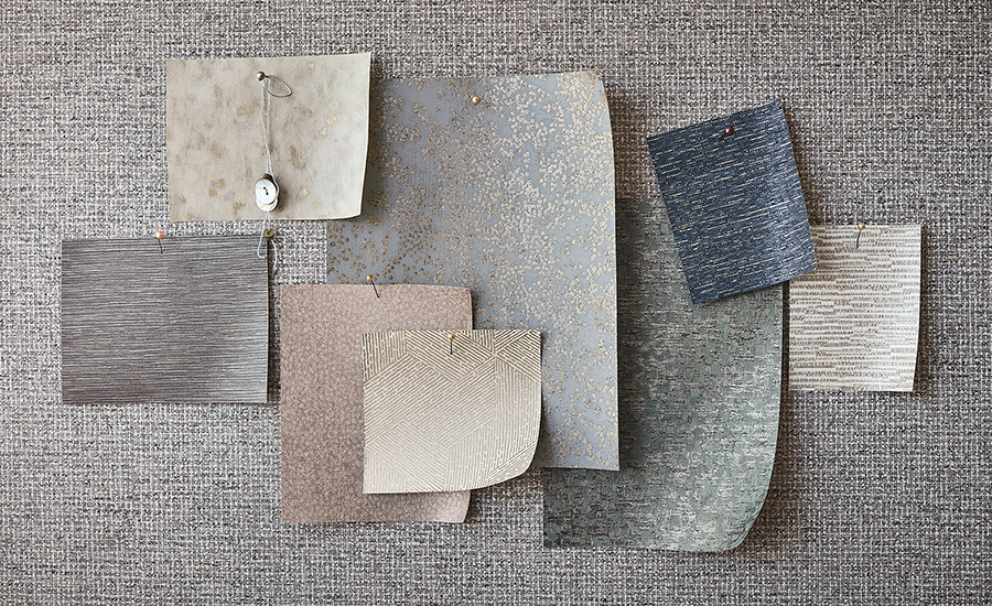 InteriorWrkshop's tweet photo. Romo's Etsu is a stylish collection of understated semi-plain wallcoverings that offers a usable compendium of must have designs. Intricate details are elevated by glimmers of luxe metallics &amp; fine textures that add an unexpected element of design. #Romo #Etsu #Wallcoverings https://t.co/ElbS29WLBg
