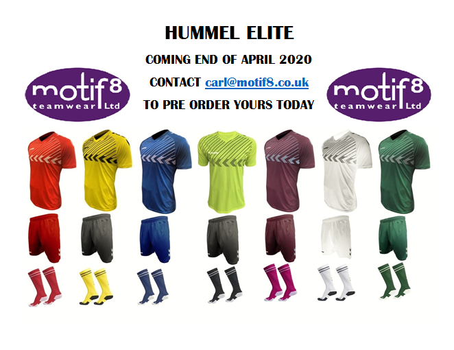 Motif8ltd's tweet photo. The new Hummel Elite range is almost here! It is available from the end of April! This kit with your club logo for ONLY!!!
Juniors £24.50
Adults £26.50
#football #nextseason #2020range https://t.co/EDv6CFddQa