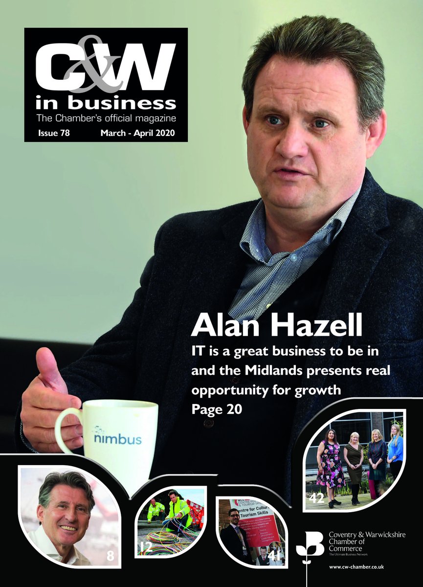 cwchamber's tweet image. C&amp;amp;W IN BUSINESS MAGAZINE | The latest edition of C&amp;amp;W in Business, the Chamber&apos;s official magazine, is now live!

In our March / April edition, you will find an interview with Alan Hazell, of @nimbusdti!

Check it out here: issuu.com/benham/docs/c_…

#keepingyouinformed