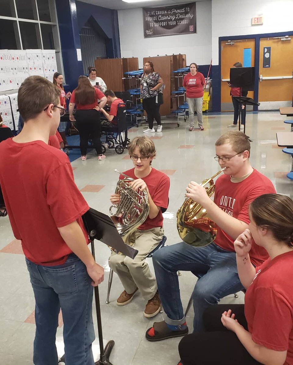 RedMarching's tweet photo. During Roar Night a hand full of our Band members that helped in a program called United Sound. This program is to teach hand full of special needs children from Mrs Ireland class.
#rbway #teamredbank #wearehamilton #roarnight #roarnight2020 #unitedsound https://t.co/rOX9Cz003O