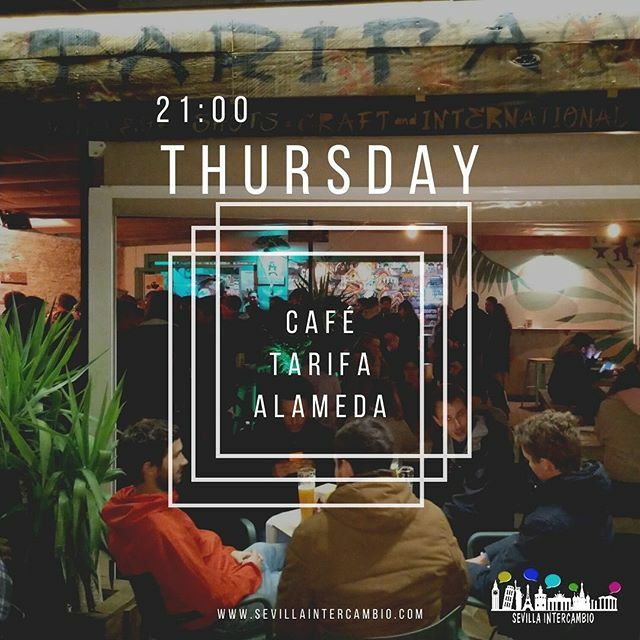 SVQIntercambio's tweet photo. 💥THURSDAY💥 A partir de las 21:00 os esperamos en el Café Tarifa Alameda (Alameda de Hércules 70) para pasar un buen rato🕺🏽
~
Who’s coming?
~
https://t.co/wBLTSJpilk

#intercambiodeidiomas #intercambiodeidiomassevilla #languageexchange #languageexcha… https://t.co/rhiMV91mtP https://t.co/pr00GtCo1q