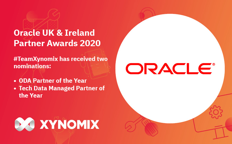Xynomix's tweet photo. The Oracle UK & Ireland Partner Awards take place today!
We're honoured that our expertise in #ODA & the strength of our client & partner relationships has been recognised with our nominations.
https://t.co/EcSmGpcXdn
#PartnerAwards20 #Oracle #OraclePartnerAwards #OraclePartner https://t.co/jmSUmOGbHm