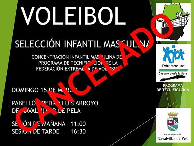 ad_lacimurga's tweet photo. Buenos días, siento comunicaros q la Federación Extremeña de Voleibol cancela toda actividad deportiva, esto es competiciones de nuestro ámbito regional y tecnificacion hasta al menos el viernes 27 de marzo por el Covid-19 https://t.co/jWrXfGK66W https://t.co/rRxAQaNCvB