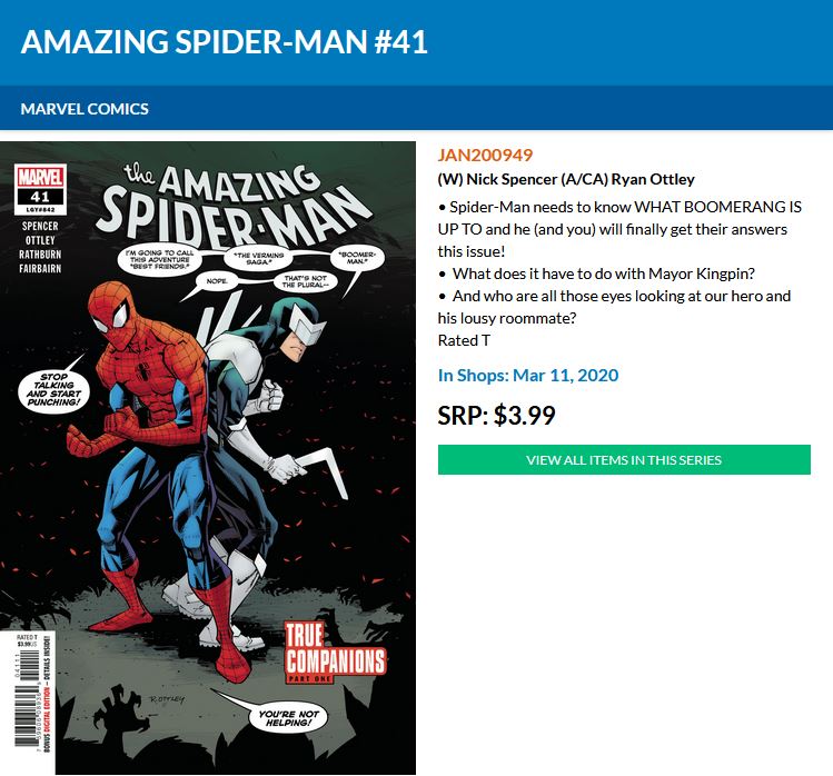 Spider-Man needs to know WHAT BOOMERANG IS UP TO and he (and you) will finally get their answers this issue! Out now at your Local Comic Shop Written by #NickSpencer Art by <a href="/RyanOttley/">RYAN OTTLEY</a>. Out now at your Local Comic Shop