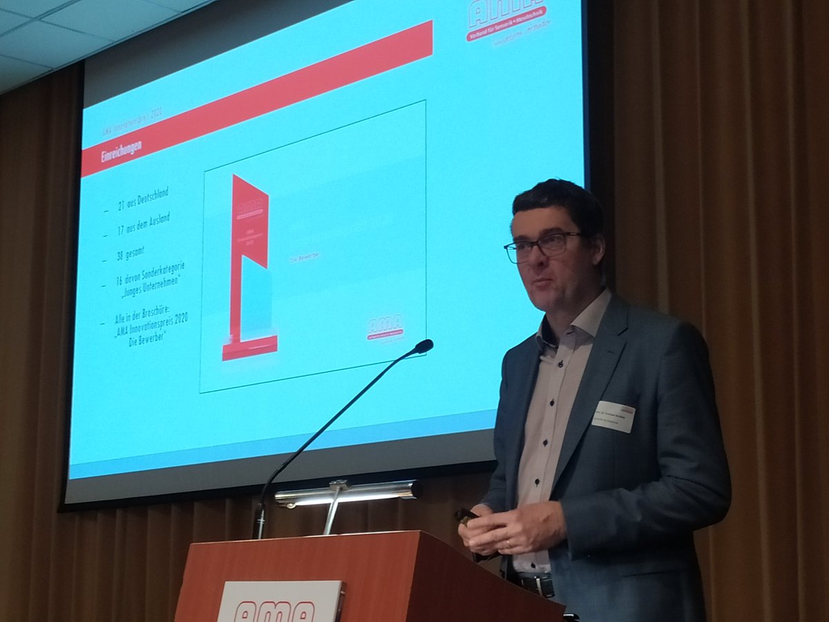 MesswebD's tweet photo. Fünf Unternehmen wurden für den AMA Innovationspreis 2020 nominiert: #Senis AG, Micro Resonant, @sensirion AG, @Fraunhofer_IPA und @Endress_Hauser Flow – Preisvergabe am 22.06.2020 während der @sensorplustest #messweb @AMA_Verband https://t.co/R1OXe2iRc6