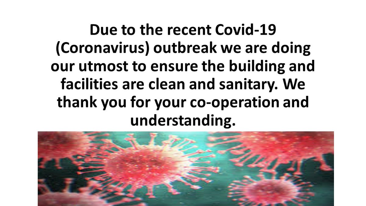 StPatrickgate's tweet image. Hi Everyone,
Due to the Covid-19 (Coronavirus) outbreak we are doing our utmost to ensure the building and all facilities are clean and sanitary. We thank you for your co-operation and understanding.