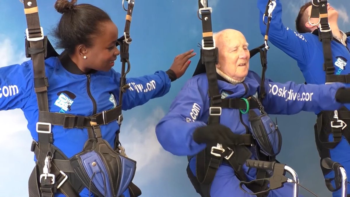 MIP_UK's tweet photo. Proving that age is not a barrier, a care home resident aged 95 becomes one of the UK's oldest skydivers. 

- Well done Keith!

https://t.co/F5pwEMQ3Pr

#mipuk #healthcare #carehome #wellbeing https://t.co/Nm2p2ZxoGL
