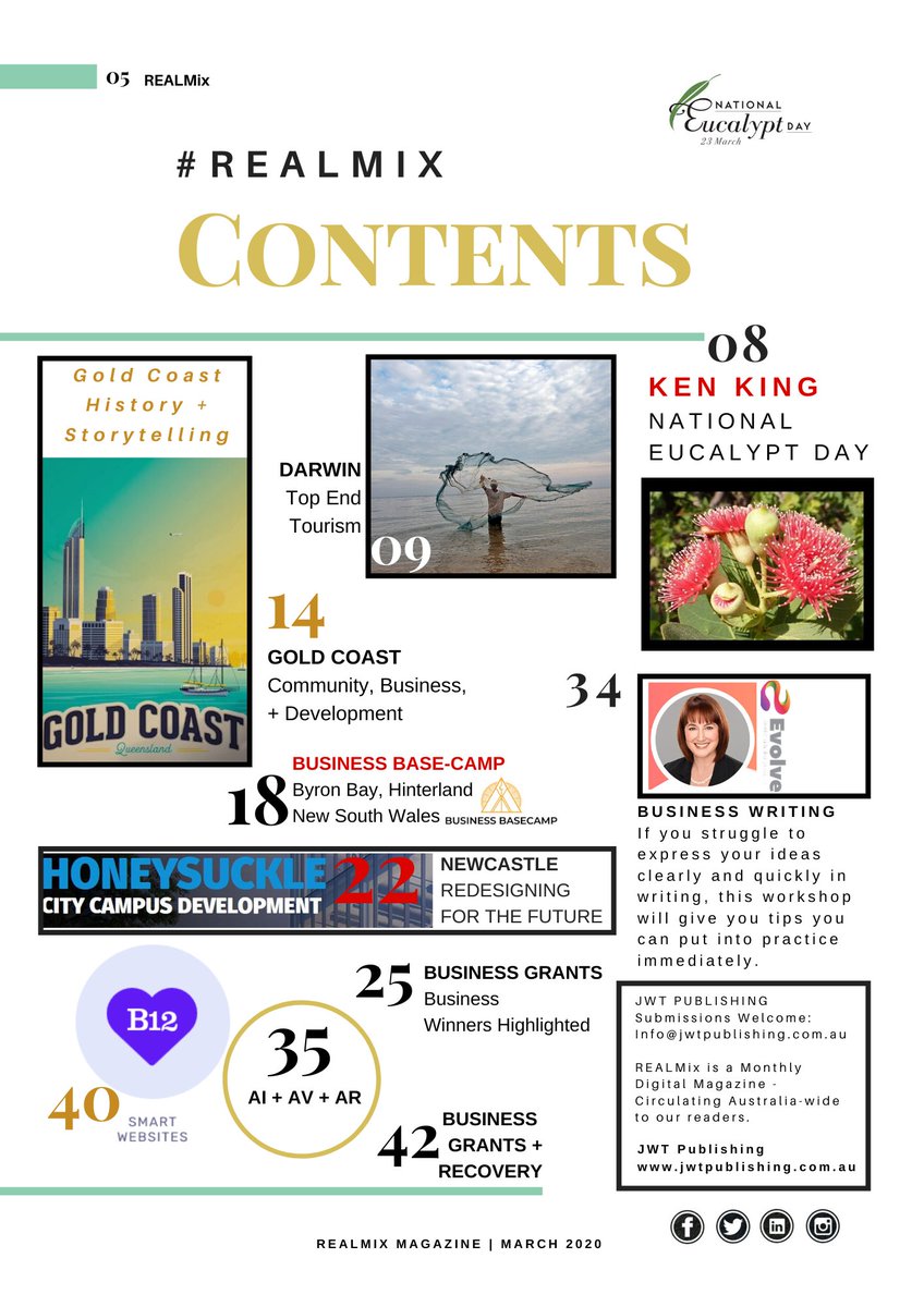 NthCoastMedia's tweet photo. #REALMix #DirectDigitalDistribution #Australia
#Monthly #Online #Magazine
#March2020 https://t.co/VSwQx3b3gK