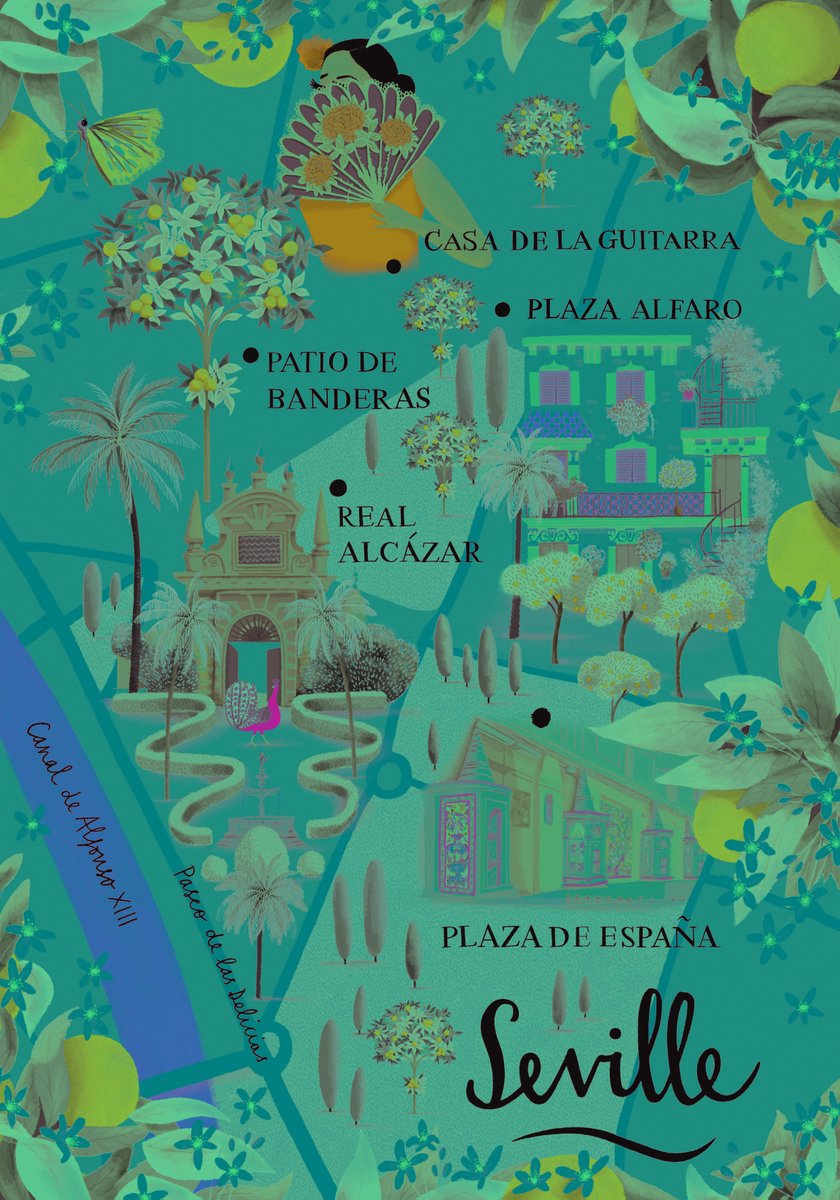 The <a href="/Cole_And_Son/">Cole & Son</a> Design Studio were enthralled by the sights &amp; sounds of Seville. Follow the map around the Andalusian capital &amp; discover where each design came to life. View the full collection bit.ly/3czxLmp