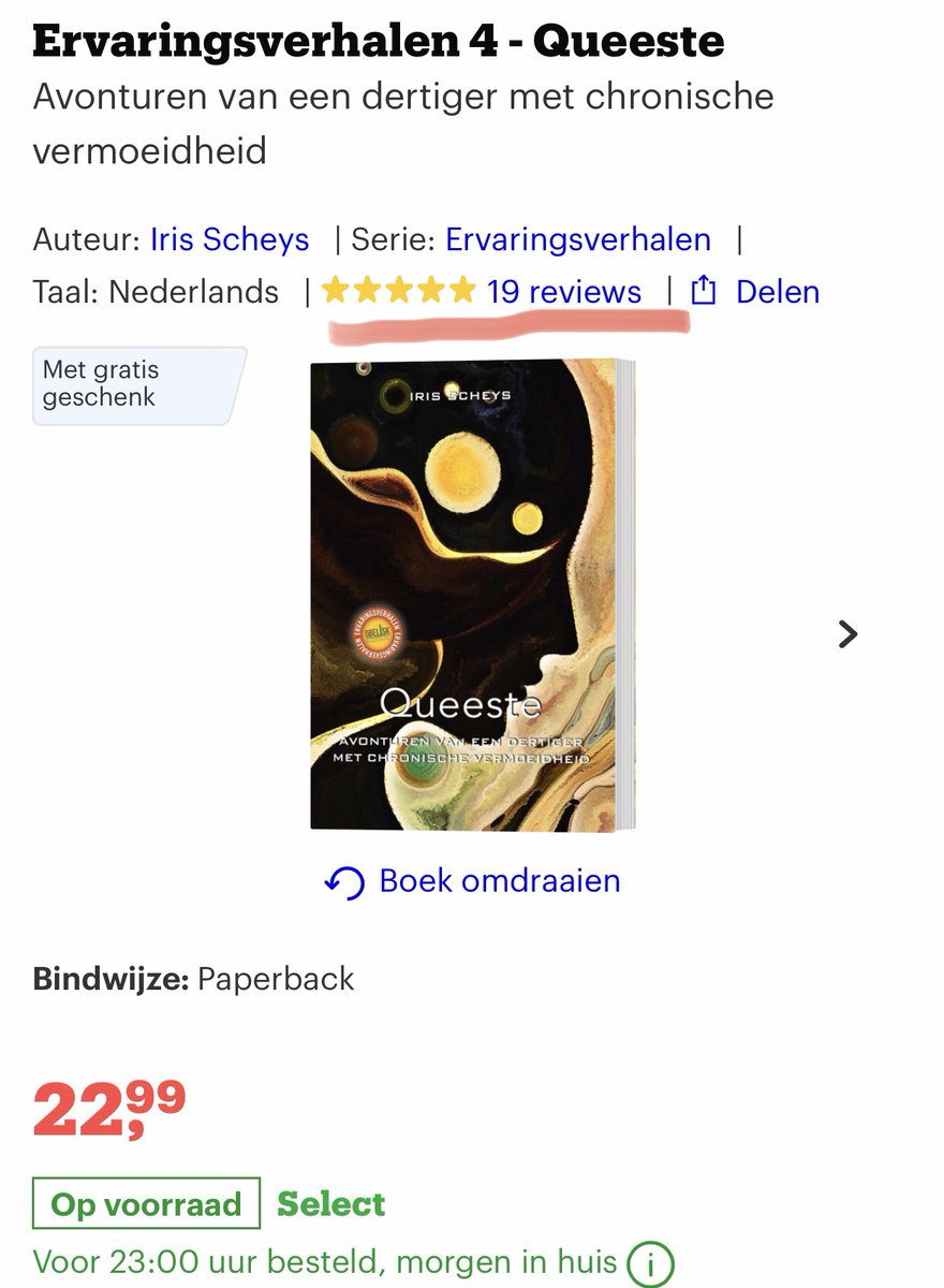 Een herkenbaar boek voor alle chronisch zieken en een eye opener voor iedereen die er niets vanaf weet. Queeste scoort van 19 reviews een 4,8/5 gemiddeld op Bol.
 #queeste #chronischziek #chronischevermoeidheid #chronischvermoeidheidssyndroom #boekenweek #boek #nonfictie #debuut