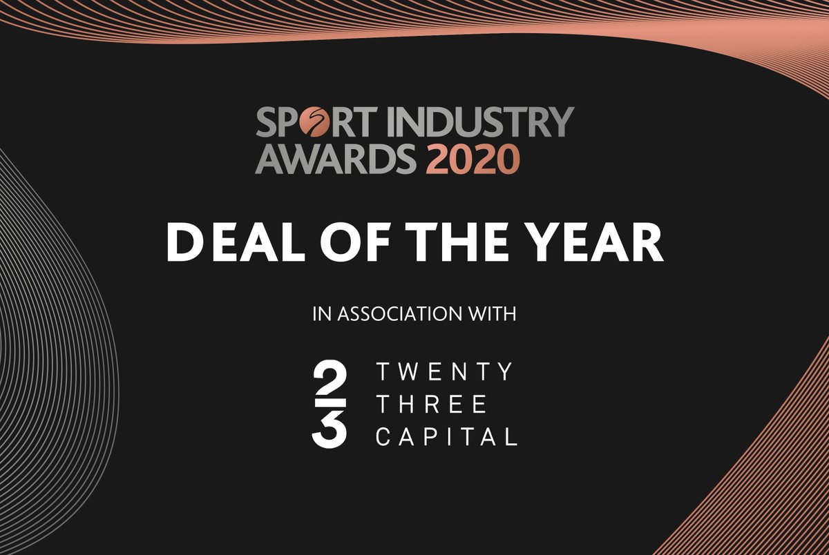 The wait is over – the Deal of the Year shortlist has been announced by our partners <a href="/SportIndustry/">Sport Industry Group</a> ready for this years awards. 

Those chosen include <a href="/Airbnb/">Airbnb</a>, <a href="/Barclays/">Barclays Bank</a>, <a href="/bt_uk/">BT</a> and <a href="/CVC_Capital/">CVC</a>.

Discover this year’s fantastic entries: bit.ly/3cNzNiM