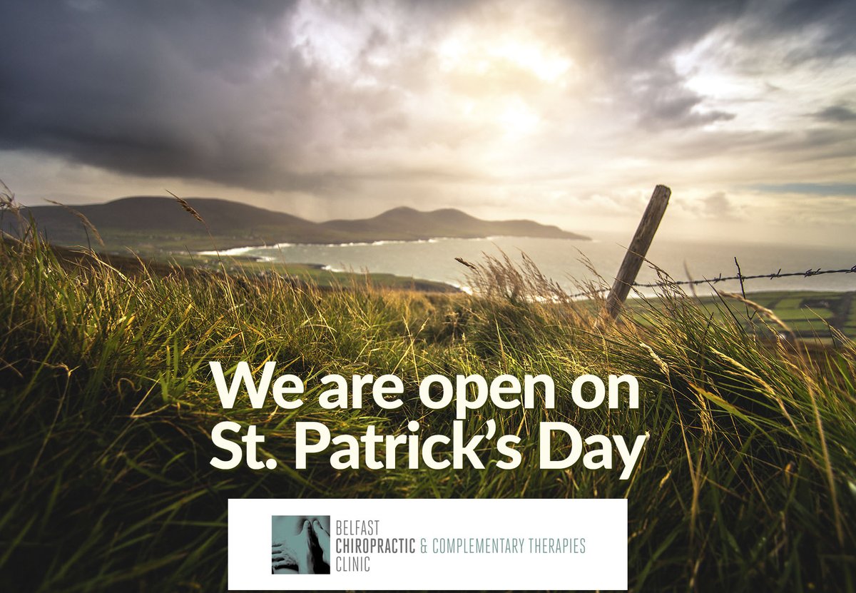 belfast_chiro's tweet photo. Heads up! We are open on St. Patrick's Day! Perfect opportunity to get that #chiropractic appointment booked in 💪
👉 https://t.co/ONhauci5JG https://t.co/4WZhDyTGcm