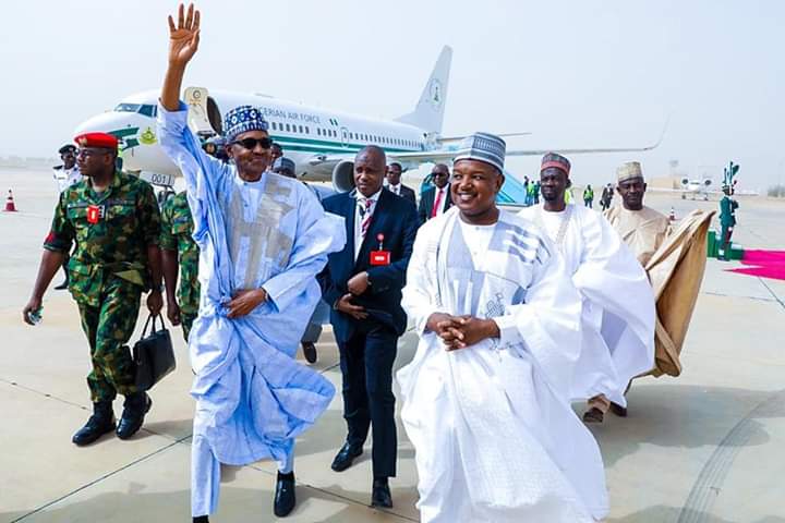 President Muhammadu Buhari <a href="/NGRPresident/">Presidency Nigeria</a> <a href="/MBuhari/">Muhammadu Buhari</a> touches down in Birnin Kebbi to attend the Agricultural Fair and Display, a part of #ArgunguFishingFestival2020.