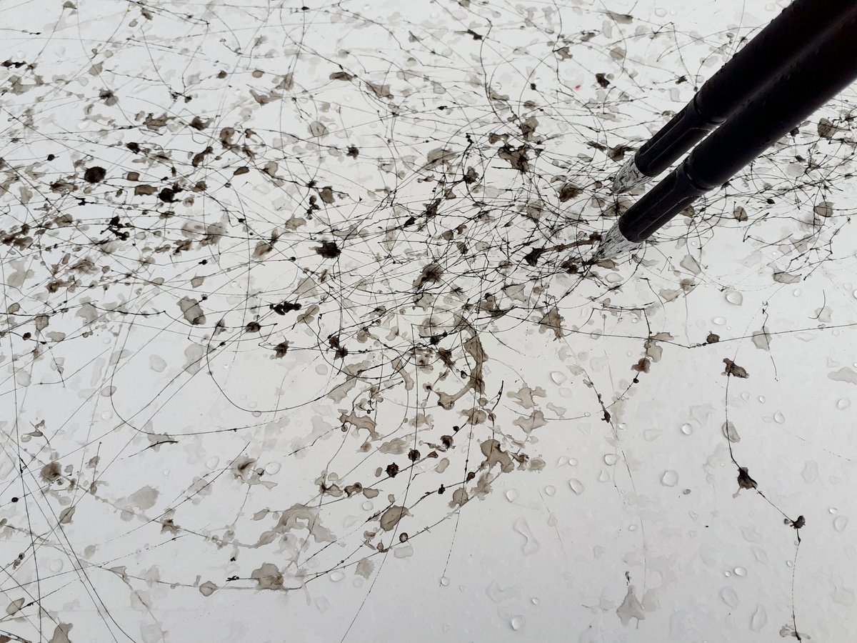 Today's wind drawing with added hail storm! <a href="/Gravityfields/">Gravity Fields</a> #weatherart #gravityfieldsfestival