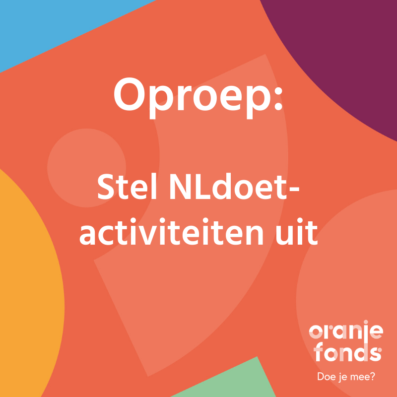 Met pijn in ons hart roepen wij deelnemende organisaties aan NLdoet op hun activiteiten uit te stellen. Vanwege de ontwikkelingen rondom het coronavirus vinden wij het niet verantwoord om de geplande activiteiten dit weekend door te laten gaan. Meer via: oranjefonds.nl/oproep-stel-nl…