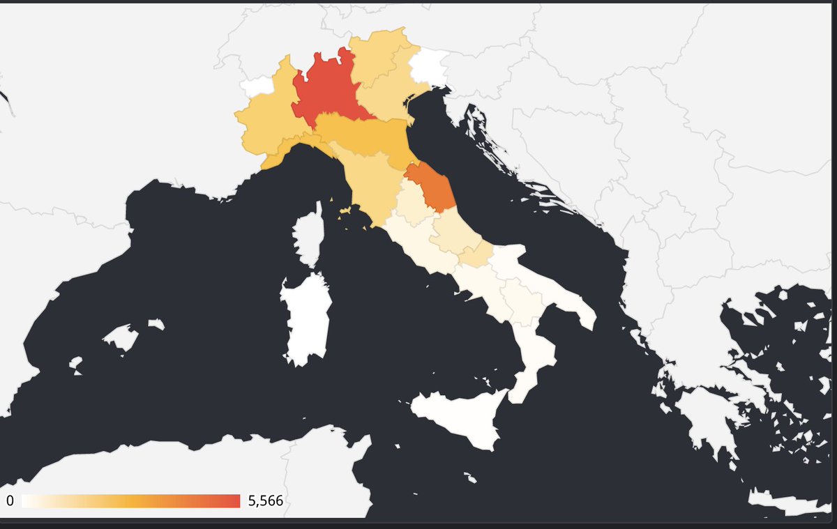 FMossotto's tweet photo. The map below shows the number of people per 100k inhab. infected by #coronavirus treated in intensive care units.

La mappa qui sotto mostra in numero di persone per 100k ab. in terapia intensiva per #coronavirusitalia.

Altro su / More on: https://t.co/44xvMFd48g https://t.co/yeavUo7qKR