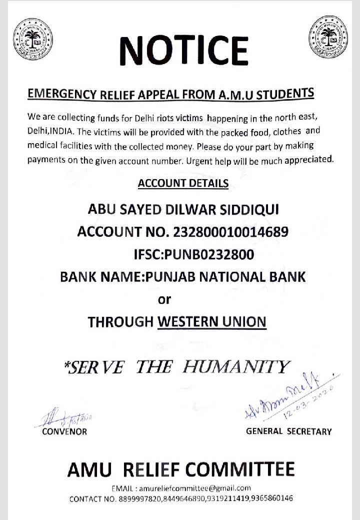 azeemchaudharry's tweet photo. Donate for #delhiRiotsVictims
#AMURC https://t.co/NotidaX5qc