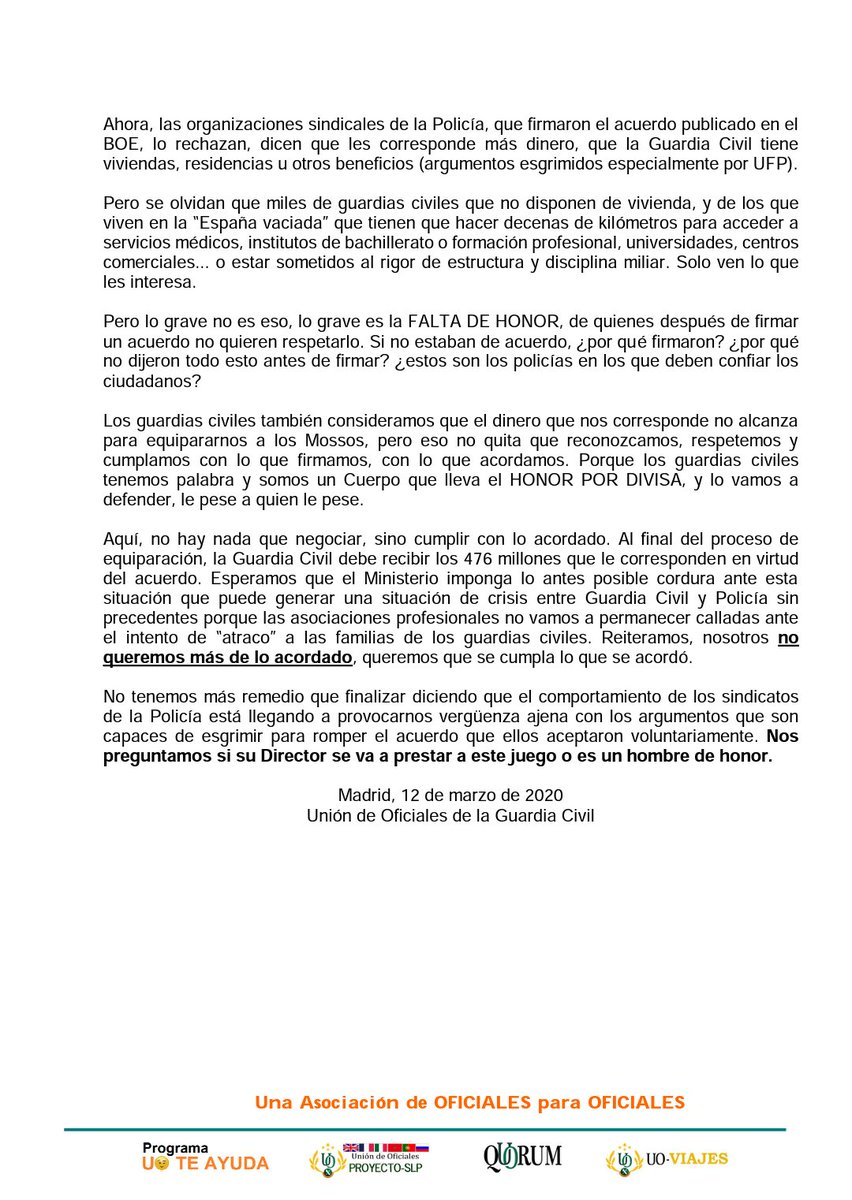 UnionOficiales's tweet photo. ¿Que pensarían de cualquiera de las asociaciones @ASESGC @apcabos @AUGC_Comunica @AEGCnacional @APROGC @UnionGC si quisiésemos quitarles el dinero a los policías?¿No les da vergüenza a @Sup_Policia @ufpol @cep_cepolicia @SPPnacional querer llevarse lo que no es suyo
¡¡VERGÜENZA!! https://t.co/nS58O95Dnp