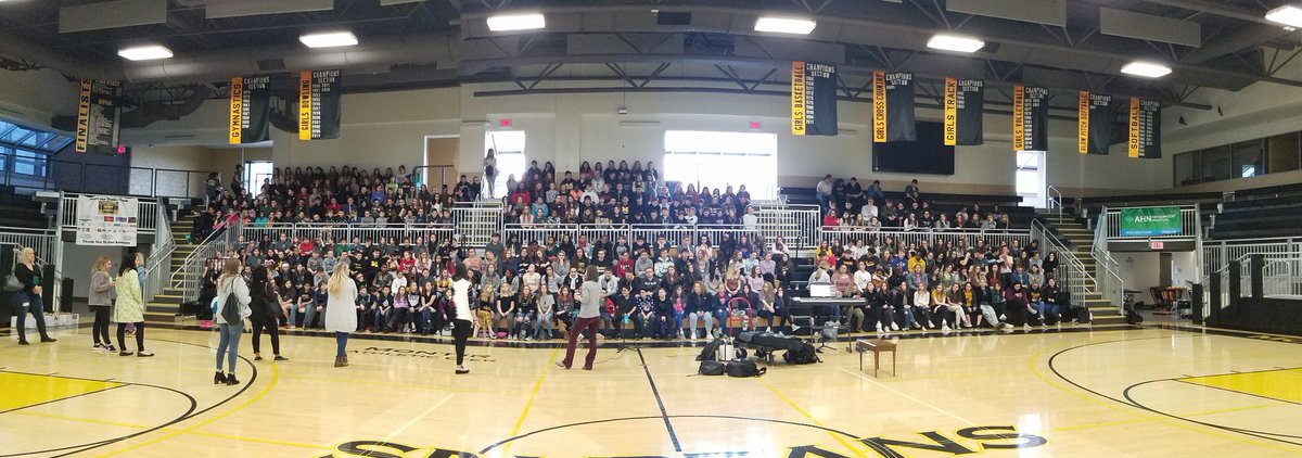 5th - 12th grade choirs. So glad we got to 🎶 sing 🎶 for each other today! <a href="/DEWMiddleSchool/">David E. Williams</a> <a href="/hilltopspartan/">Montour High School</a> <a href="/DR_CHRIS_STONE/">Chris Stone, Ph.D 🇺🇸</a> #musicinspires #MIOSM #MontourProud