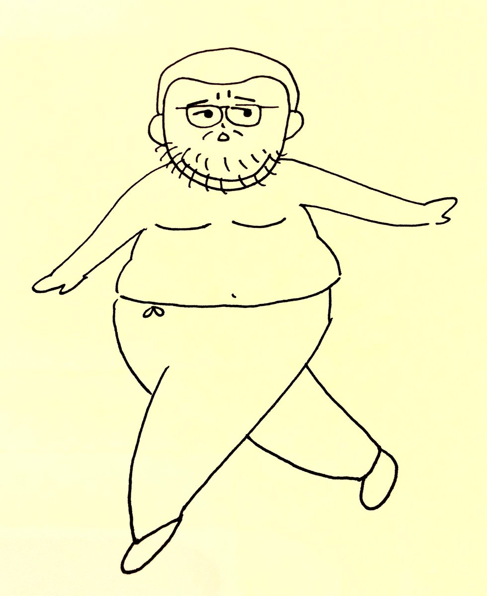 奥様が描くオレの似顔絵がいよいよものすごいことになってきたので俺はお菓子とケーキとジュースを我慢し筋トレをすることにします 