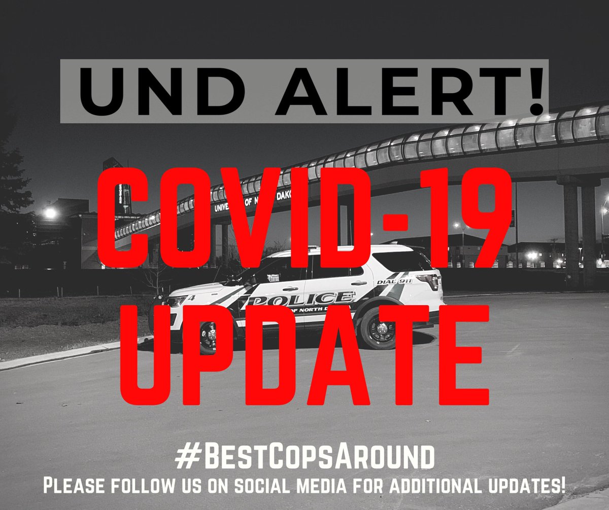 University of North Dakota leaders made the decision to move all lecture and seminar face-to-face classes to remote delivery for two weeks following the end of Spring Break. Check your <a href="/UofNorthDakota/">U of North Dakota</a> email for more information. #BestCopsAround