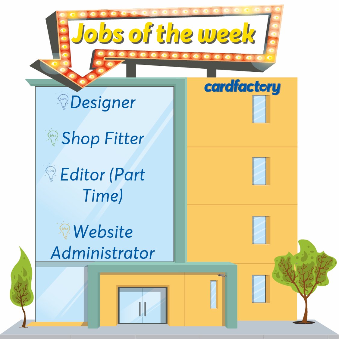 CardFacCareers's tweet photo. 🤩Support Centre Jobs of the Week is back!!🤩

Which of these vacancies is great for you or someone you know?
Visit https://t.co/pQotd9B1BP to apply!! 

#CardFactory #CardFactoryCareers #CardFactoryJobs #Designer #ShopFitter #Editor #WebsiteAdmin #WedAdministrator #Wakefield https://t.co/Ynr1sSlz4a