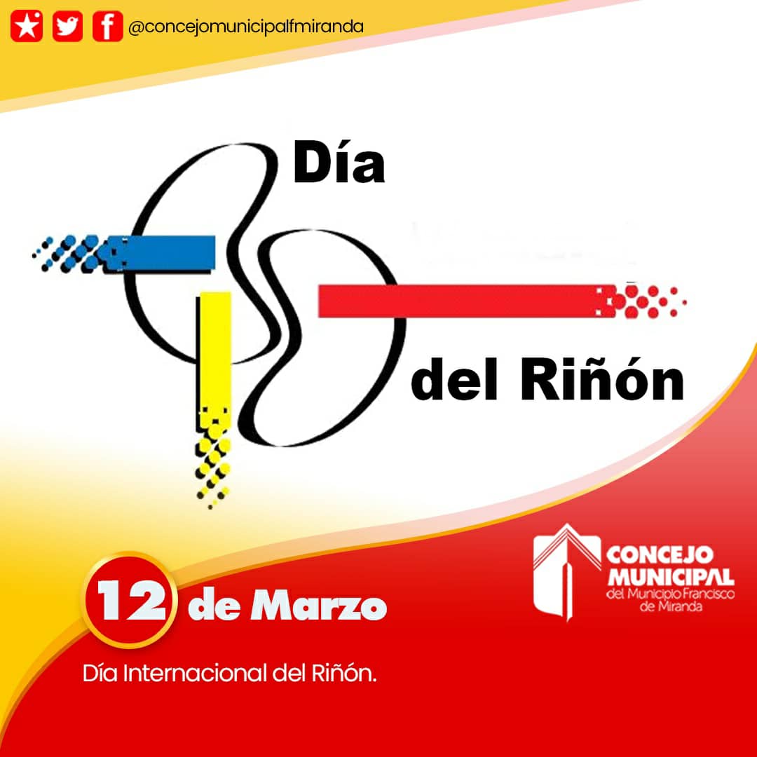 ConcejoFMiranda's tweet photo. #Efemerides || El 12 de marzo se celebra el Día Mundial del Riñón, con el objetivo de concienciar a la población sobre la importancia de la prevención de las enfermedades renales, los factores de riesgo y cómo abordar las dolencias de este órgano. https://t.co/29rpbOdB0i