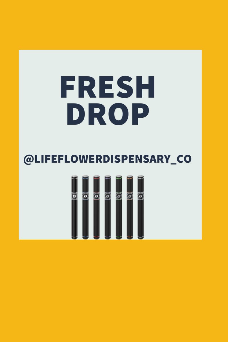 Go2Bullet's tweet image. TERP THURSDAY🤗@LIFEFLOWERDISPENSARY_CO for best-in-class customer service!👏Leave with a Bullet 500mg distillate pen😉🚀
#coloradoweed #lifeflowerdispensary_co #vape #vapecarts #carts #bulletconcentrates #distillate #vape #thc #cannabis #terps #terpy #tbt #milehigh #musts #terps