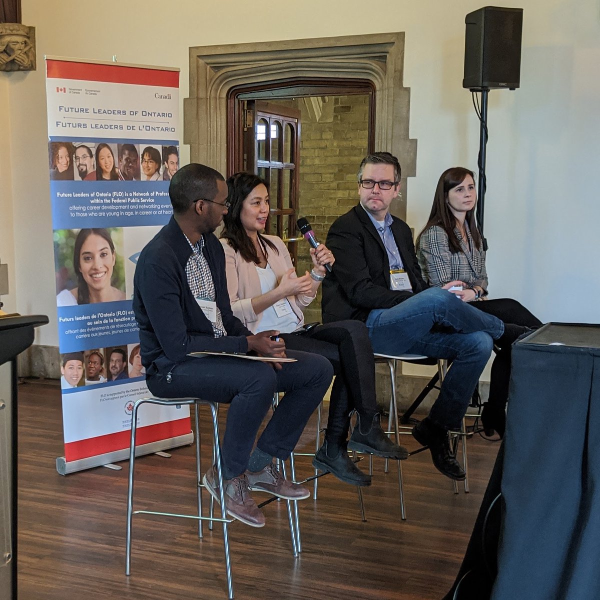 Thanks to our panelists at the <a href="/FutureLeadersON/">Future Leaders of Ontario 🇨🇦 (FLO)</a> Career Development Day! Great insights on #FutureofWork in #GoC from <a href="/honeygolightly/">Honey</a>, <a href="/DoddElissa/">Elissa Dodd she/her</a>, and <a href="/mahalojosh/">Josh Frame</a>. Panel moderated by <a href="/imanzikayitare/">Imanzi K</a>. #FLO_CDD <a href="/FYN_RJFF/">FYN_RJFF</a> 🔮💻🛠️