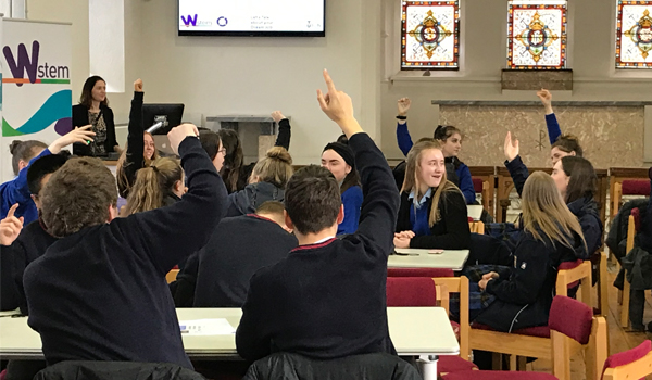 WeAreTUDublin's tweet photo. TU Dublin was delighted to celebrate International Women's Day with students from local secondary schools, as part of an ERASMUS+ project, @wstemproject, which is working to encourage more women to study STEM subjects. #EachforEqual #IWD2020 https://t.co/tbXopUaWIq https://t.co/xxRNajAMd4