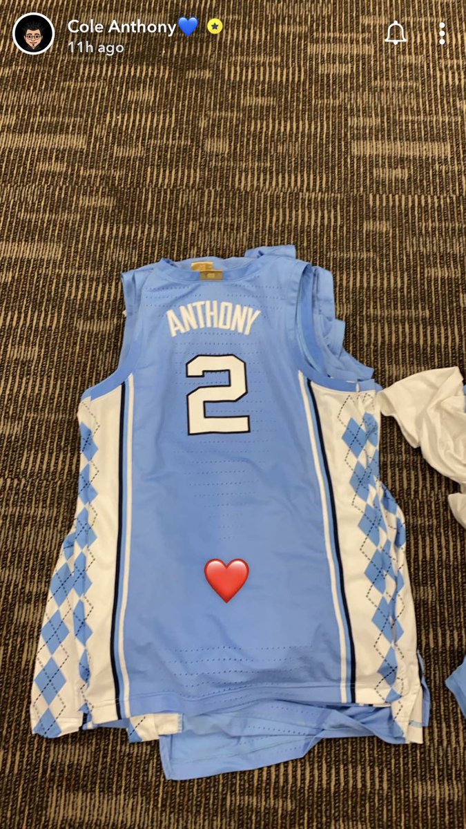 Cole Anthony posted this on Snapchat last night. No surprise, but seems to suggest he’s done at UNC.
