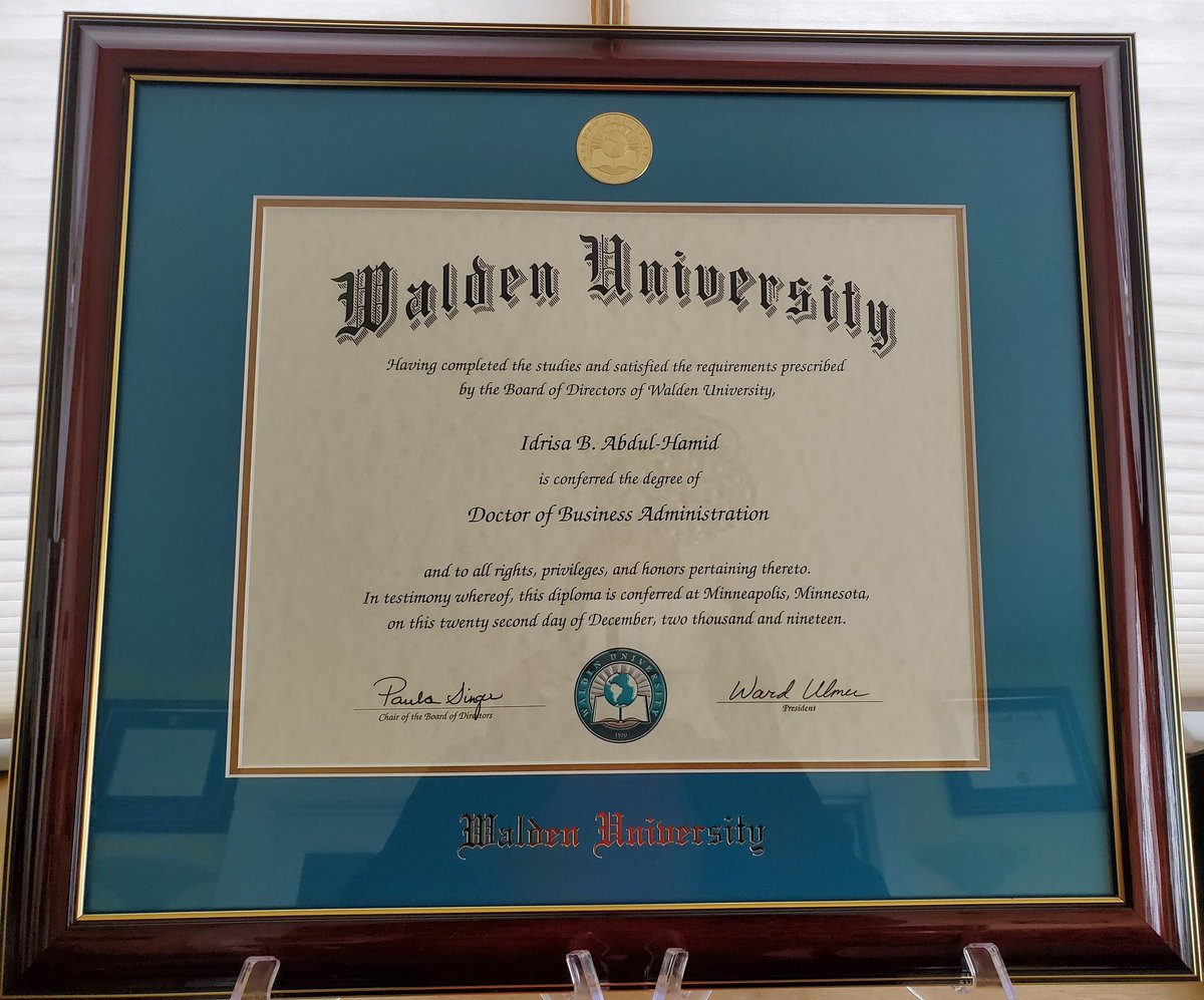 Walden University On Twitter We Love This Waldenonthewall Thanks For Sharing Walden University Diploma Frame