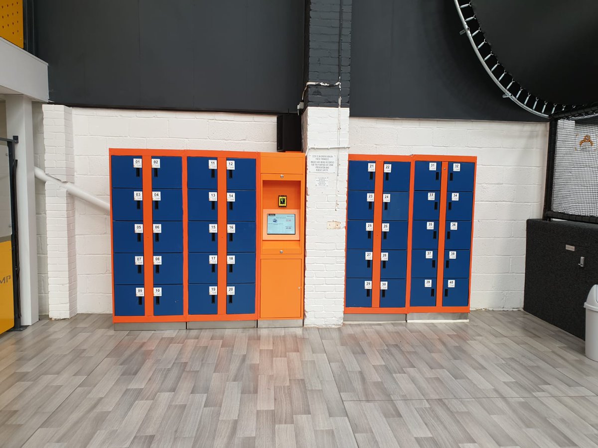 csstorage's tweet photo. Really pleased to announce that we have installed another set of #Vlocker units at Air Jump Trampoline Park in Orpington! The team there were having issues with older lockers, missing doors and broken locks, which is now a thing of the past. Vlockers units are maintained for life https://t.co/wgXsmqJ96L