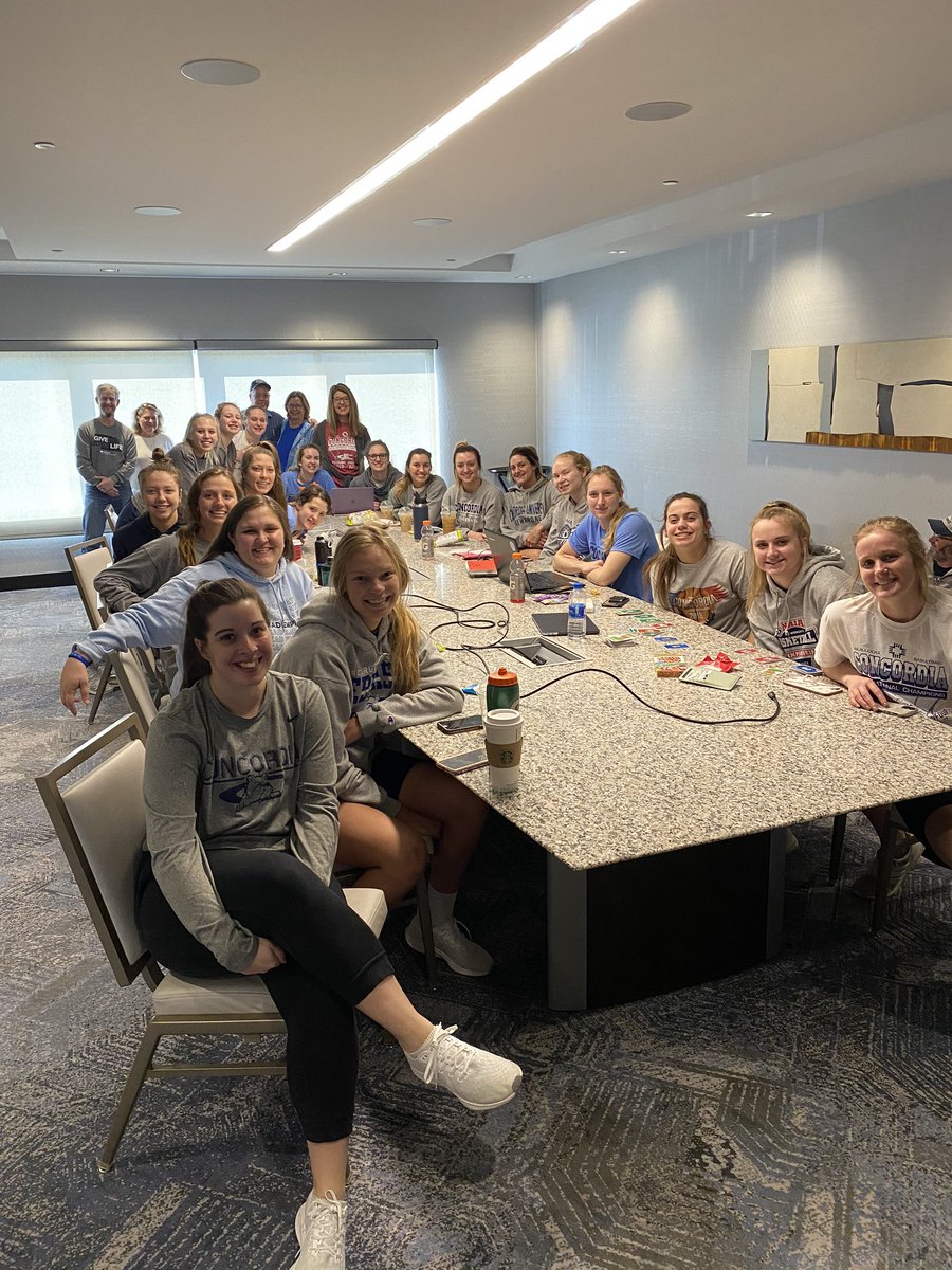 Cheering on <a href="/CUNEmbb/">Concordia-NE Men’s Basketball</a> from Sioux City! 🐶