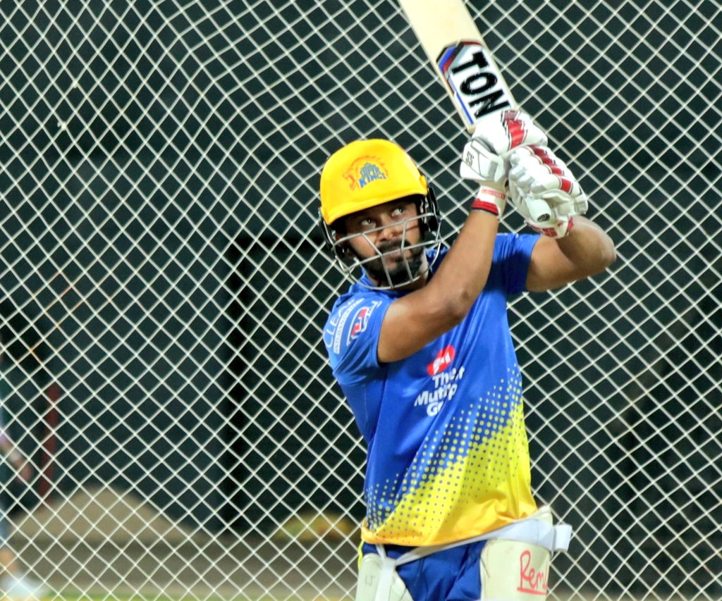 ChennaiIPL's tweet photo. Up above #AnbuDen so high! #SuperGrind ๐ฆ๐ https://t.co/V3TPXHhXyt