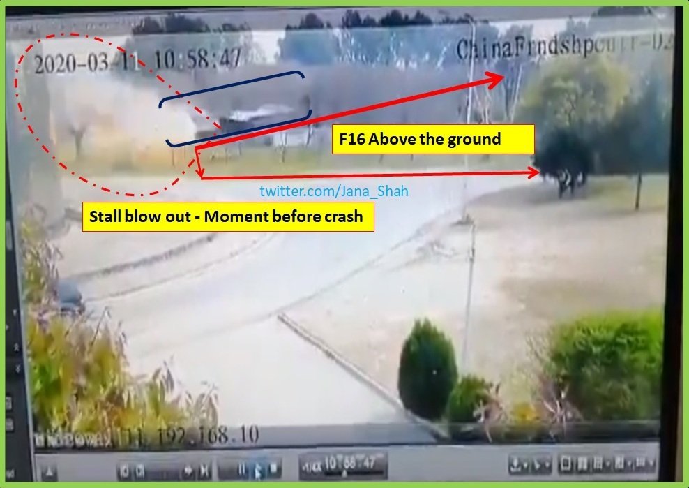 Jana_Shah's tweet image. Stall blow out before the jet hit the ground.During crash landing tail end hit first that led to sudden explosion
Shows #WingCommanderNomanAkram was trying till last to recover engine from stall stages
#NomanAkram performance was par-excellence #F16Crash #PAF #Pakistan #Islamabad