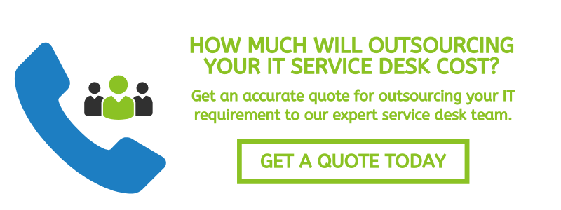Request a high level quote on outsourcing your IT service desk here. Explore business hours, out-of-hours and 24 / 7 IT support and how much it will cost / save your company >>>  bit.ly/2QqjTCr

#ITSupport #ServiceDesk