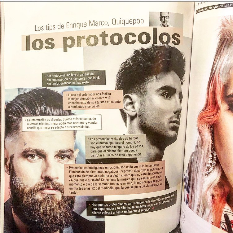 Este mes estamos en la revista CYC MAGAZINE hablando sobre la importancia de los protocolos, junto a Alvaro The Barber y Las Barberas De Sevilla 
Los protocolos te hacen más profesional. #Planetlook by #CYCMagazine
#quiquepop #protocolos #barbas #atencionalcliente