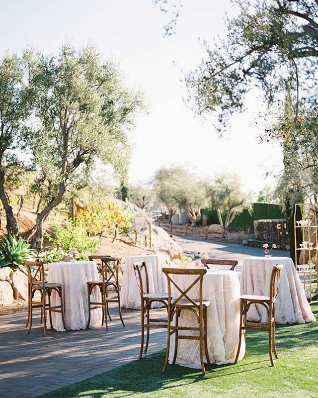 Cocktail hour needs attention too. Our vineyard bar stool and cocktail tables are a great addition for guests. #theartofrentals #premierepartyrents || Planning and Design: <a href="/kelly_patrice/">Patrice Kelly</a> | Coordination: @starhansenevents | Photography: @Jennyquicksall | Calligraphy and Paper…
