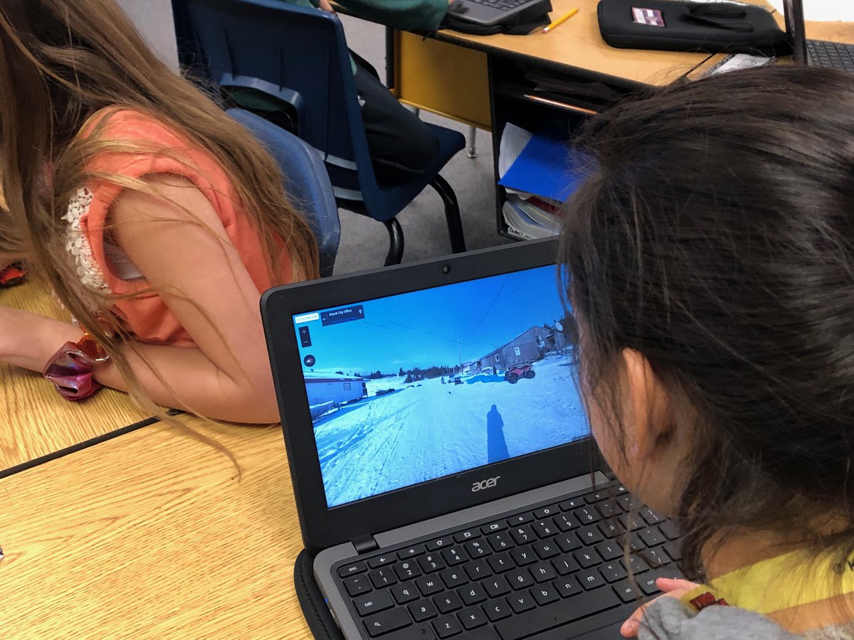 WatersElem's tweet photo. Mrs. Hight's class recently read "Togo" by Robert J. Blake. Mrs. Hight recreated Togo's Alaskan trek using Google Tour Builder. Students compared the descriptions in the story with what they saw on the screen and used "Pegman" to explore at the street level views. #PatriotPride https://t.co/Ib3rrJFUpH