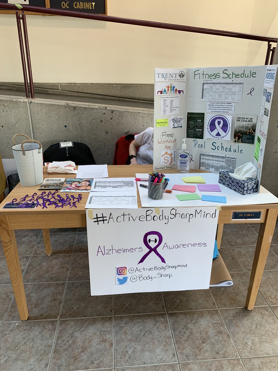 body_sharp's tweet image. Come visit us in Otonabee College!! #activebodysharpmind #alzheimers