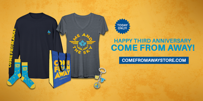 Photo of CFA Merchandise in front of a yellow background and a link to the CFA webstore