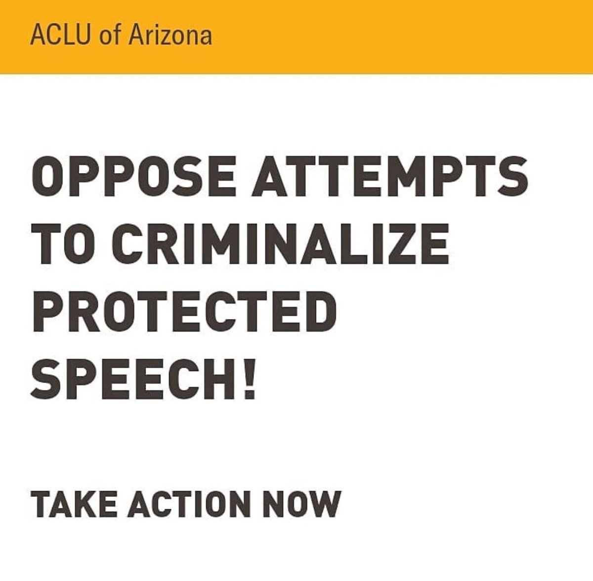 The AZ senate house is ready to vote on the SB1143 which classifies “criticizing Israel” as an aggravating factor in the Arizona criminal code.

“Example... if you receive a criminal speeding ticket, the punishment could be doubled if you are known of criticizing Israel.”
(1/2)