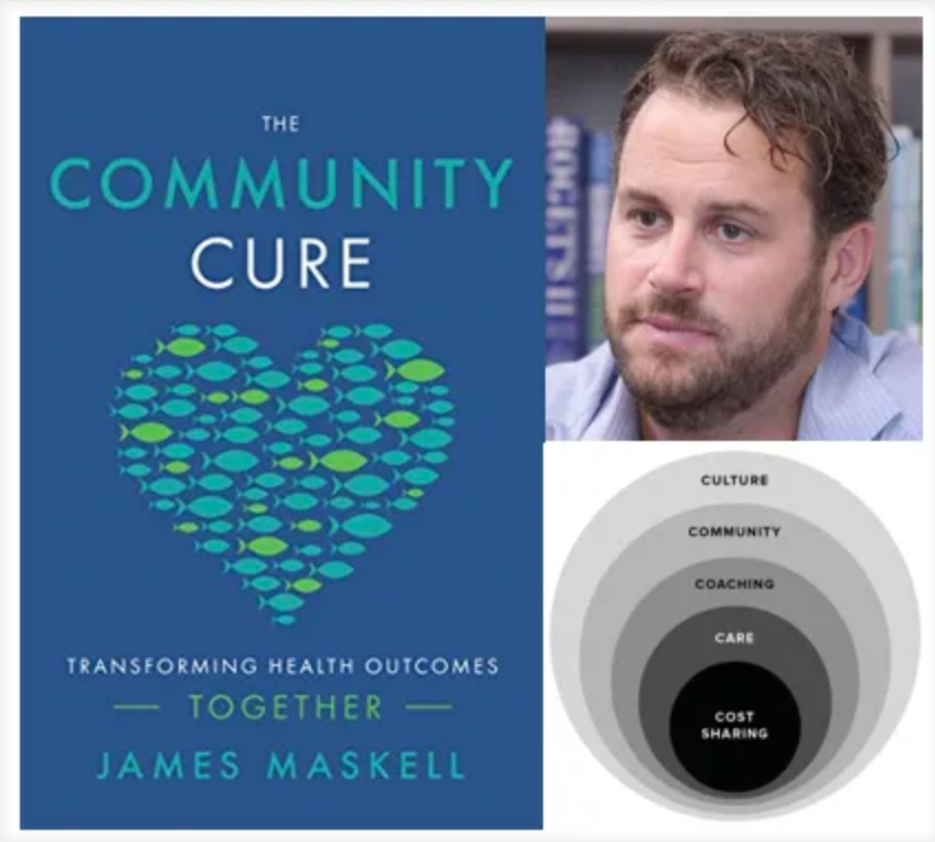 TodaysPractice's tweet photo. Congratulations @mrjamesmaskell on your new book, The Community Cure: Transforming Health Outcomes Together. Don't miss this solidly researched read on the importance of group medicine and #community cures.#communitycure, #integrativemedicine https://t.co/pQPMhZXgVY https://t.co/fsusQfWtVu