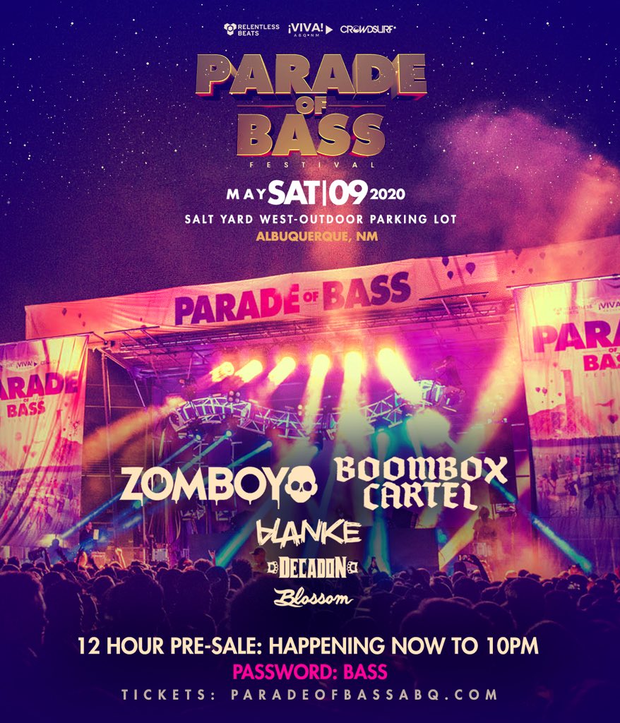 ParadeOfBass's tweet photo. POB family! 🔊🔥 12 Hour Pre-Sale is happening now through 10PM tonight. Take advantage now! Use password: bass ➙ https://t.co/cgXwvMdMWR https://t.co/B8AwziWBPC