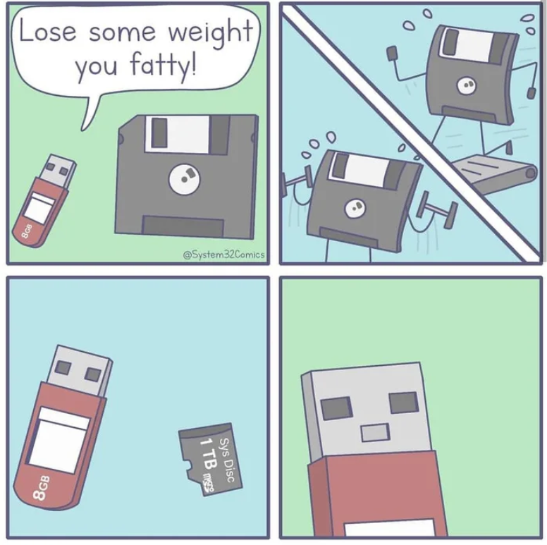 premiumusb's tweet photo. Some funny #TBThursday tech humor from @System32Comics . #tech #humor #USB #datastorage https://t.co/T1kWGgvjg0