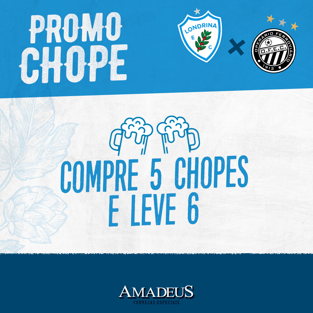 LondrinaEC's tweet photo. CHEGUE CEDO!! 🦈⏰🏟🎼
Neste domingo (15), a partir das 14h00, no Estádio do Café, antes da partida entre Londrina Esporte Clube e @OFECoficial , a Cerveja Amadeus terá atrações e promoções para os torcedores do Tubarão! #ChegueCedo! https://t.co/42p7wfOA4d