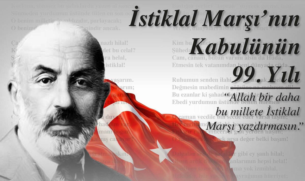 kalplerdeiz's tweet photo. İstiklal Marşımızın kabulünün 99. yıl dönümünde, mili şairimiz merhum #MehmetAkifErsoy başta olmak üzere, istiklal mücadelemizin tüm kahramanlarını rahmetle anıyoruz.🇹🇷🇹🇷🇹🇷 https://t.co/jJ4zz91A4V